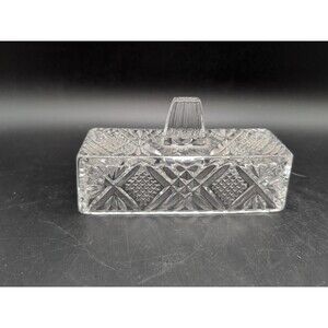 Fifth Ave 24% Lead Crystal Covered Butter Dish LID ONLY REPLACEMENT PIECE